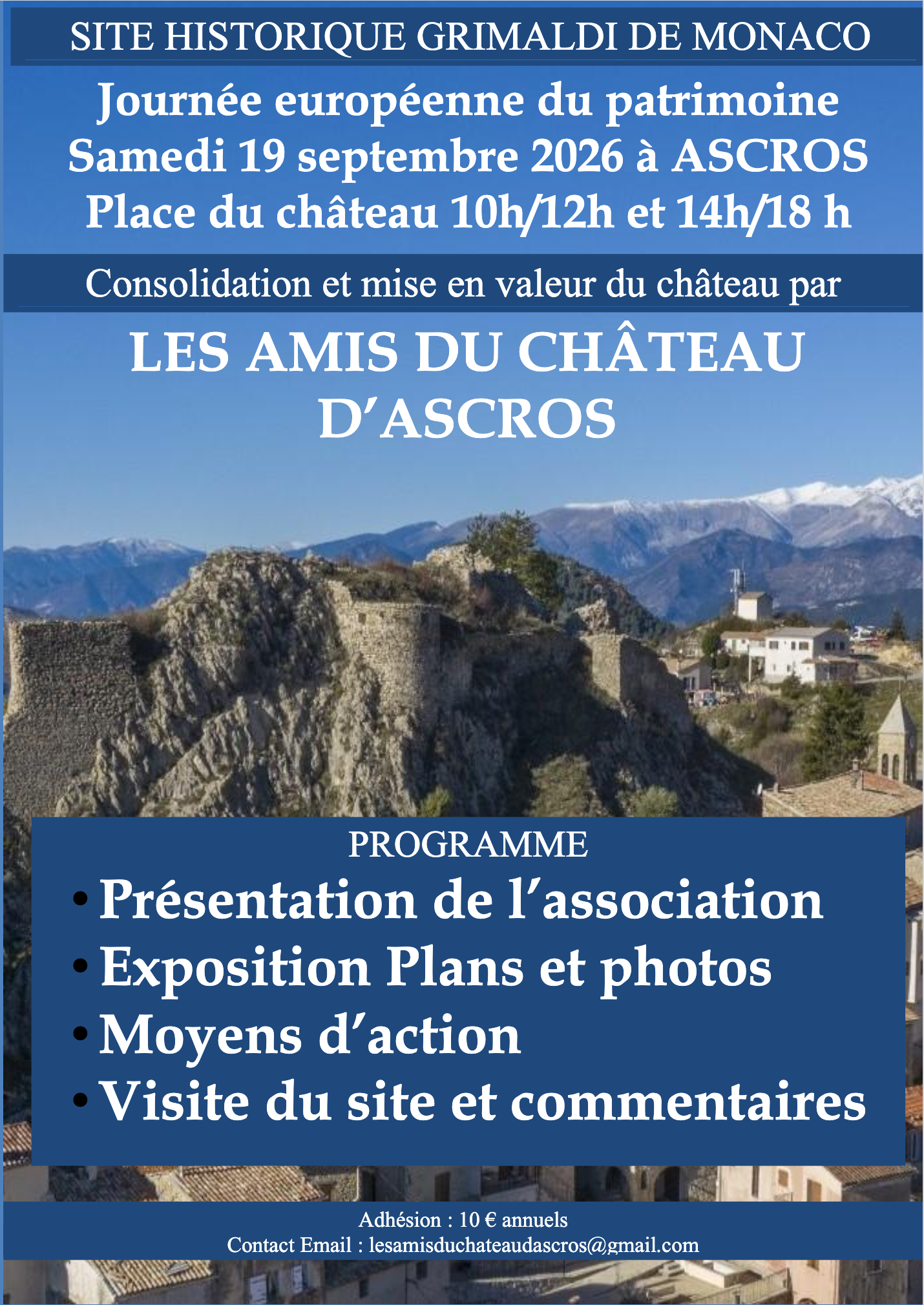 Les Amis du Château d’Ascros mettent en lumière le patrimoine local