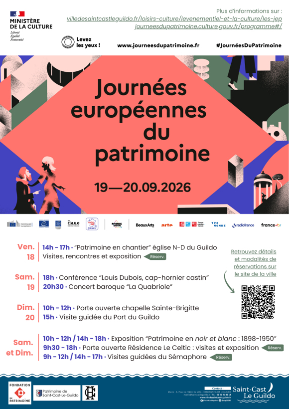 Les Journées Européennes du Patrimoine reviennent à Saint-Cast-le-Guildo Les Journées Européennes du Patrimoine reviennent à Saint-Cast-le-Guildo