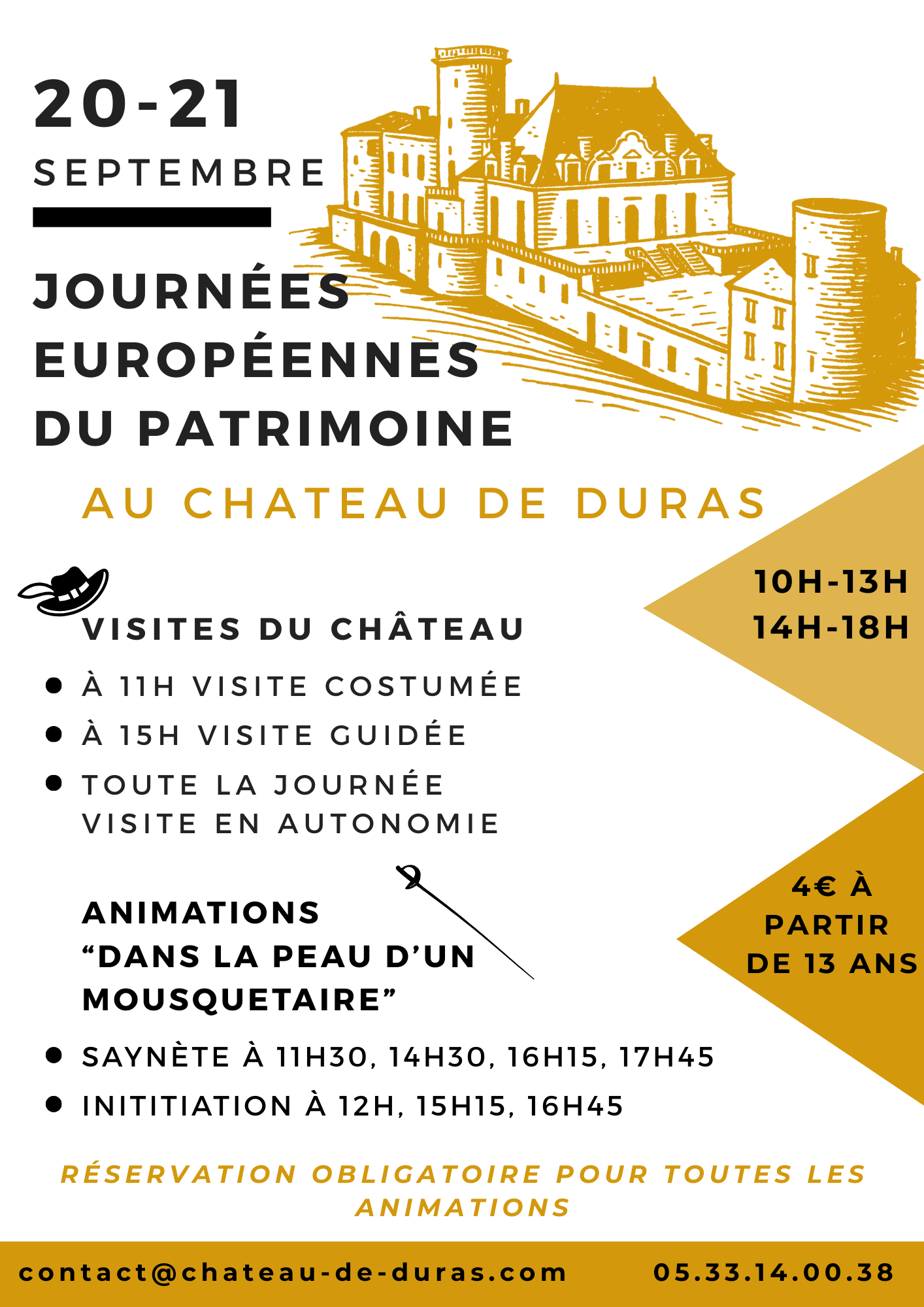 Journées Européennes du patrimoine 2025 Saint-Cast le Guildo, Saint-Lô, Cherré-Au et Duras