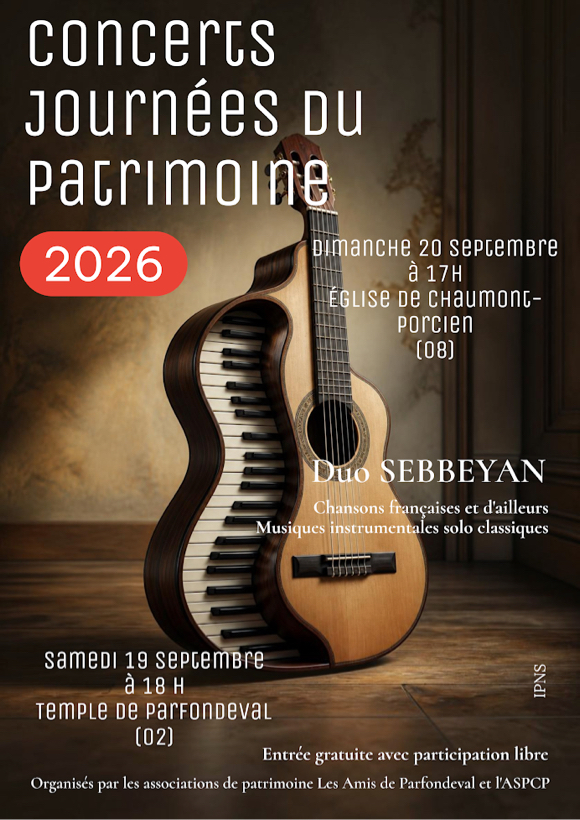 Concerts des Journées Européennes du Patrimoine à Parfondeval et Chaumont-Porcien Concerts des Journées Européennes du Patrimoine à Parfondeval et Chaumont-Porcien
