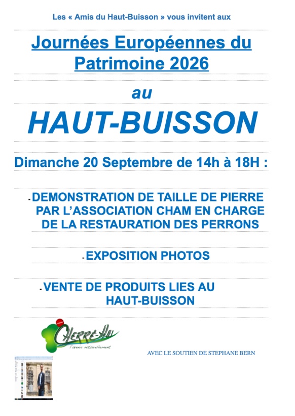 Copilot said: Le Haut-Buisson célèbre les Journées Européennes du Patrimoine